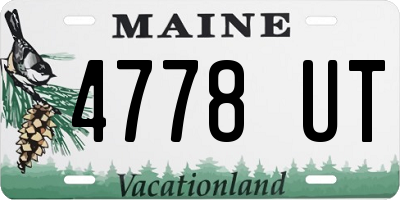 ME license plate 4778UT