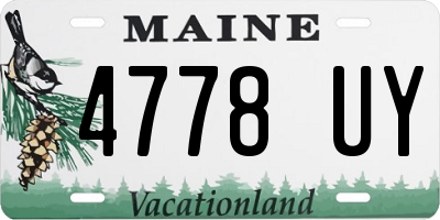 ME license plate 4778UY