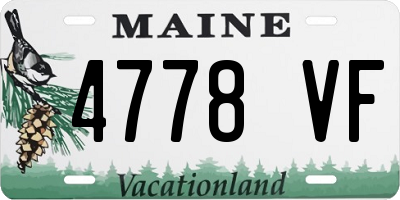 ME license plate 4778VF