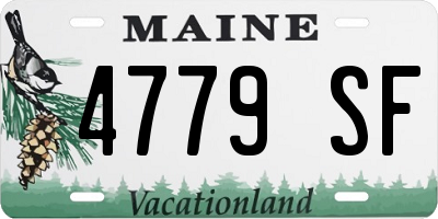 ME license plate 4779SF