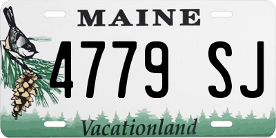 ME license plate 4779SJ