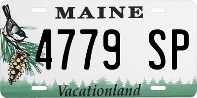 ME license plate 4779SP