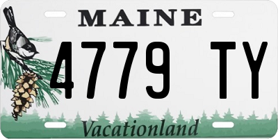 ME license plate 4779TY