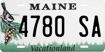 ME license plate 4780SA