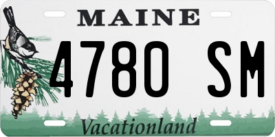 ME license plate 4780SM
