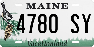 ME license plate 4780SY