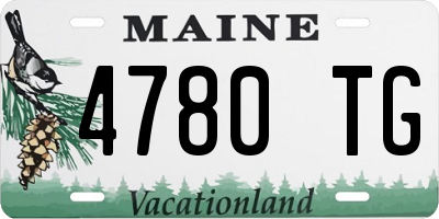 ME license plate 4780TG