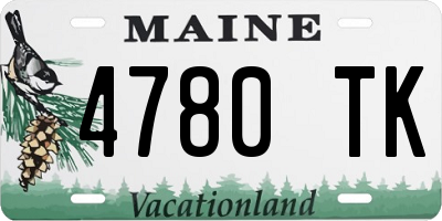 ME license plate 4780TK