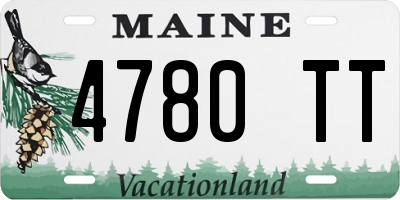 ME license plate 4780TT