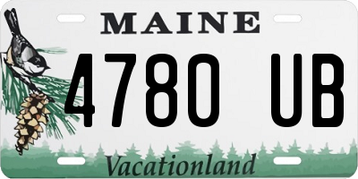 ME license plate 4780UB