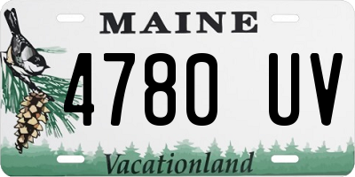 ME license plate 4780UV