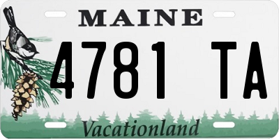 ME license plate 4781TA