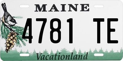 ME license plate 4781TE