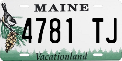 ME license plate 4781TJ