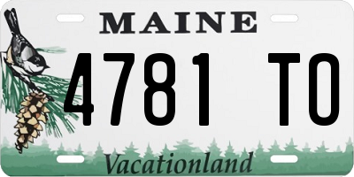 ME license plate 4781TO