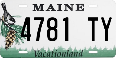 ME license plate 4781TY