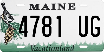 ME license plate 4781UG