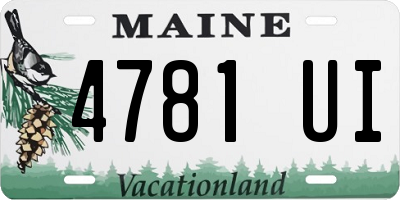 ME license plate 4781UI