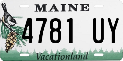 ME license plate 4781UY