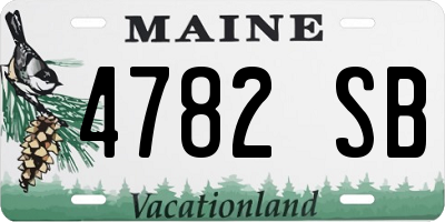 ME license plate 4782SB