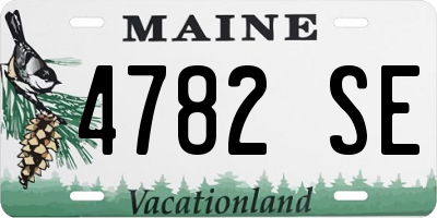 ME license plate 4782SE