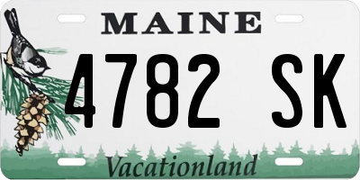 ME license plate 4782SK