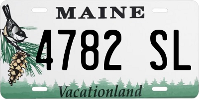 ME license plate 4782SL