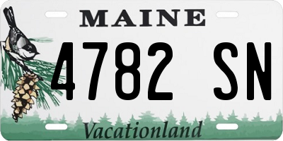 ME license plate 4782SN