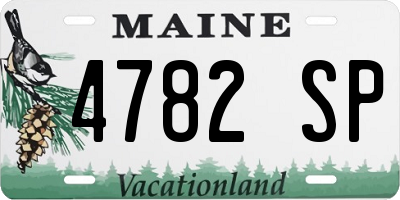 ME license plate 4782SP