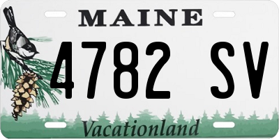 ME license plate 4782SV