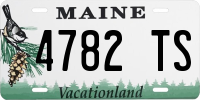 ME license plate 4782TS