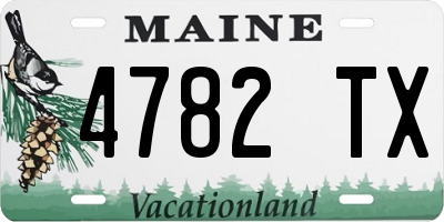 ME license plate 4782TX