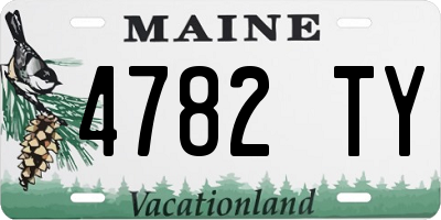 ME license plate 4782TY