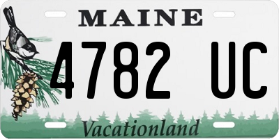 ME license plate 4782UC