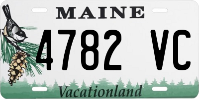ME license plate 4782VC