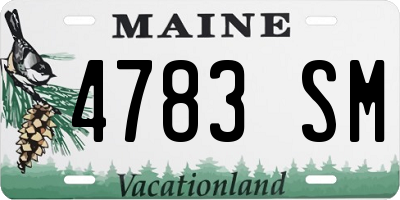 ME license plate 4783SM