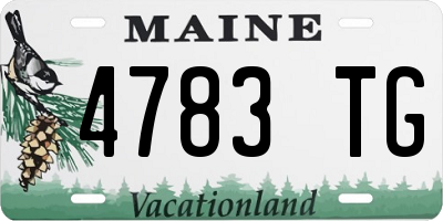 ME license plate 4783TG