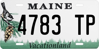 ME license plate 4783TP