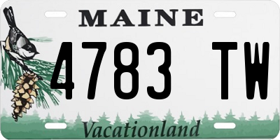 ME license plate 4783TW