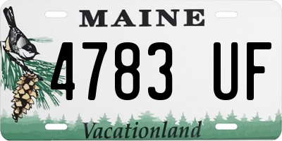 ME license plate 4783UF