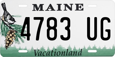 ME license plate 4783UG