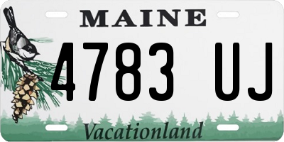 ME license plate 4783UJ