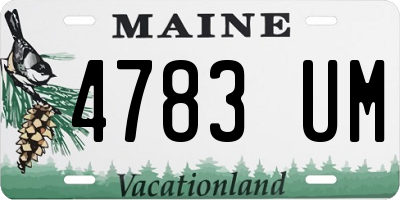 ME license plate 4783UM