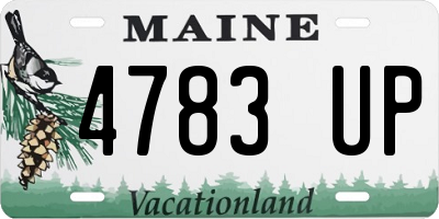 ME license plate 4783UP