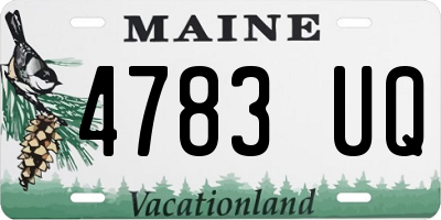 ME license plate 4783UQ
