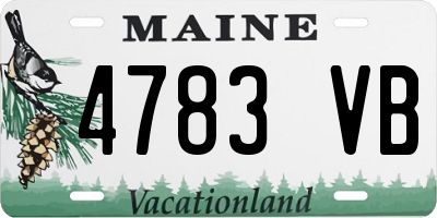 ME license plate 4783VB