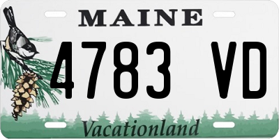 ME license plate 4783VD