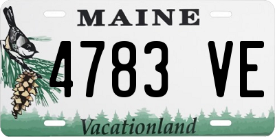 ME license plate 4783VE