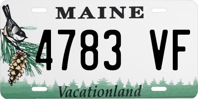 ME license plate 4783VF