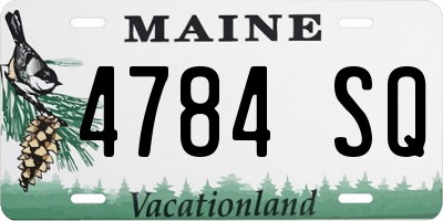 ME license plate 4784SQ